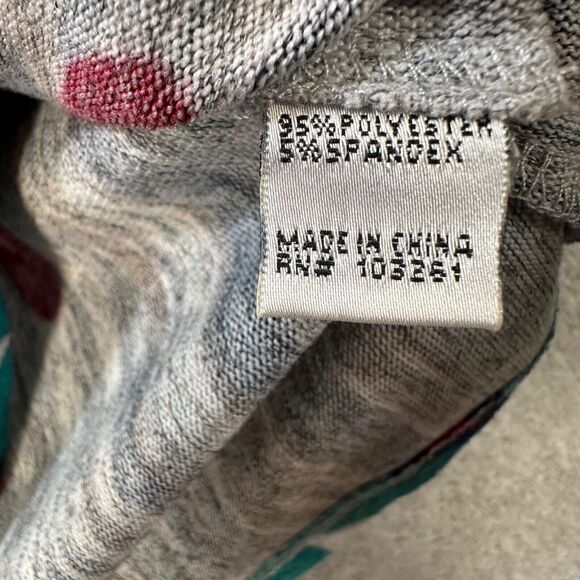 Funky People Tulip Print Sweater Mini Dress Womens Small Gray Cap Sleeve Tassel - Picture 7 of 9